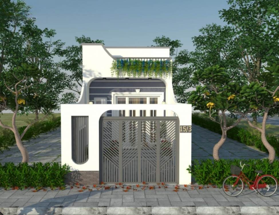 Nhà cấp 4 5x10m có gara trước sân