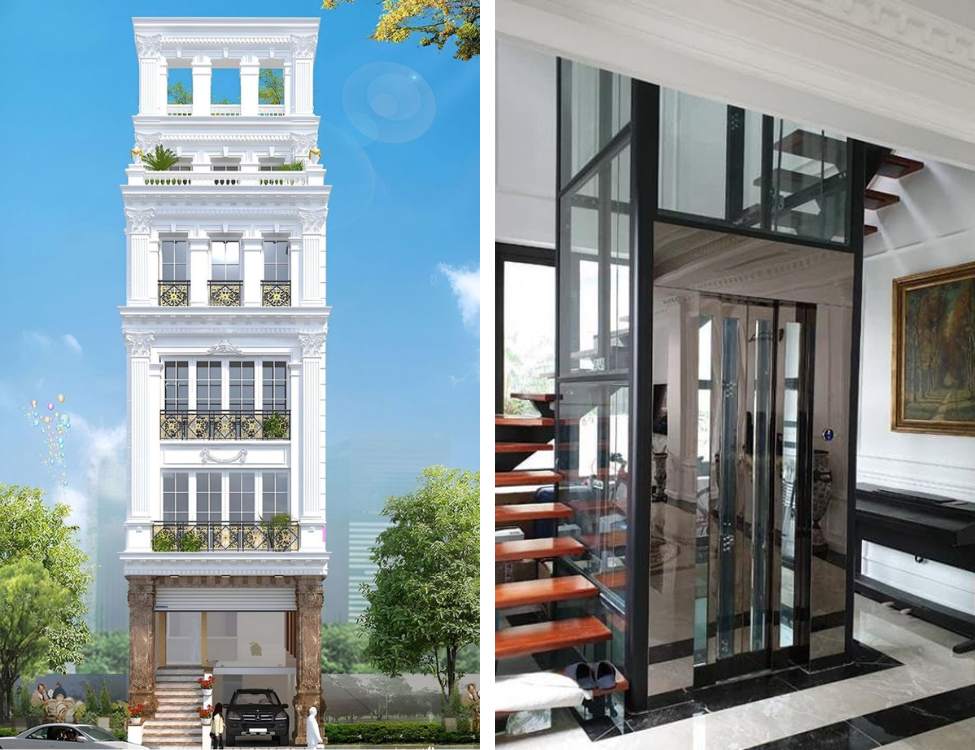Chi phí xây dựng nhà 5x10m có thang máy