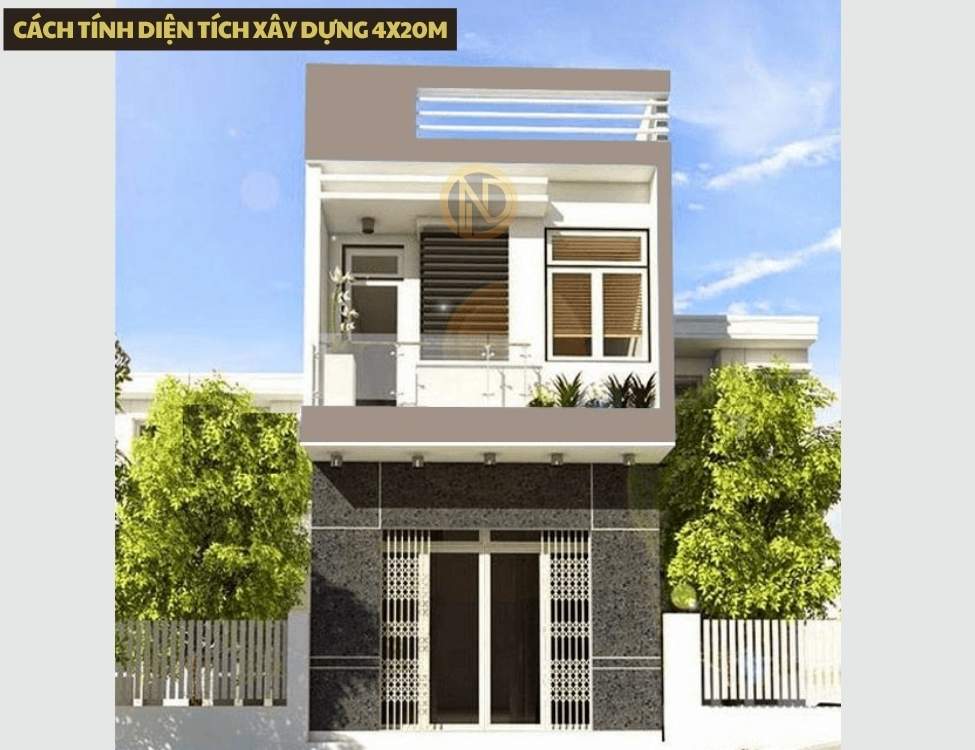 Cách tính diện tích xây dựng 4x20m