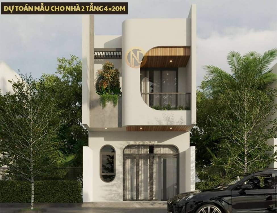 Dự toán mẫu cho nhà 2 tầng 4×20m