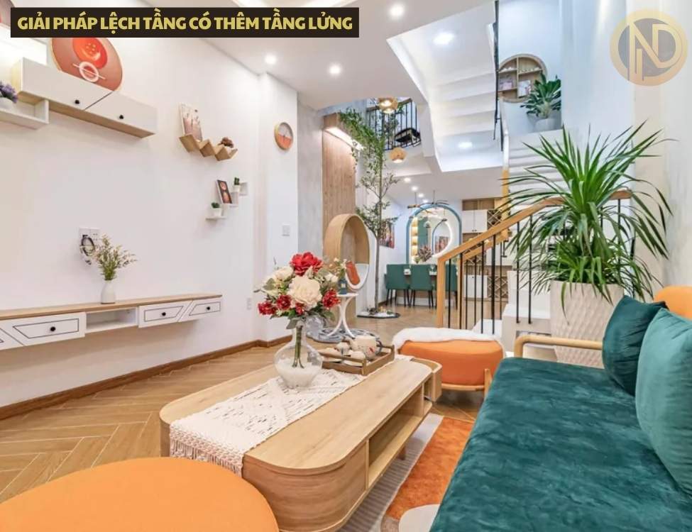 Giải pháp lệch tầng có thêm tầng lửng
