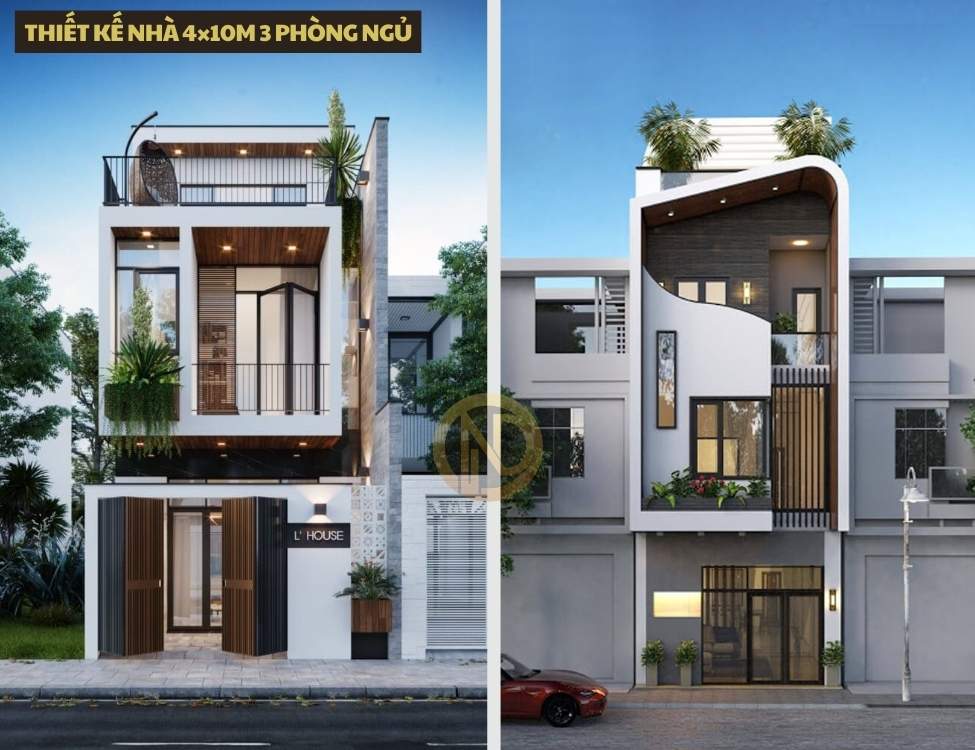 Thiết kế nhà 4×10m 3 phòng ngủ