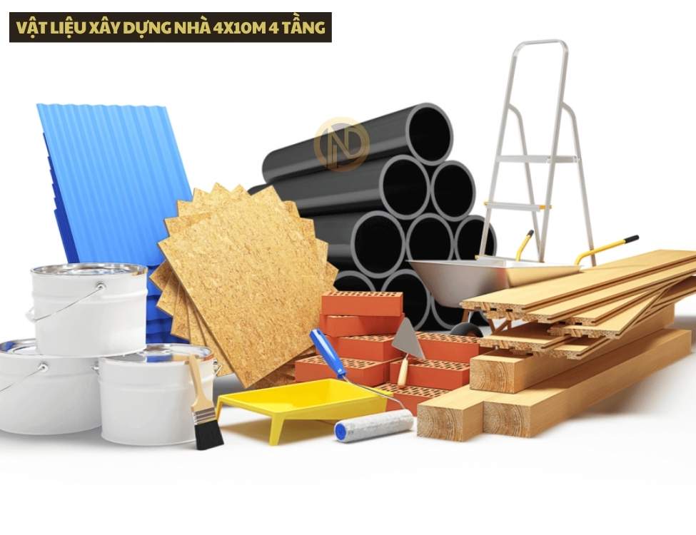 Vật liệu xây dựng nhà 4x10m 4 tầng