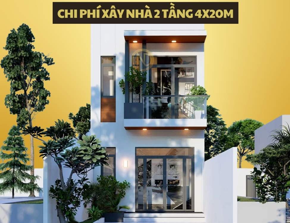 chi phí xây nhà 2 tầng 4x20m