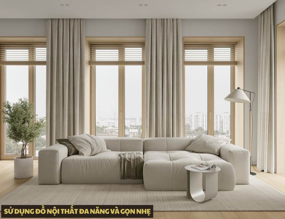 Sử dụng đồ nội thất đa năng và gọn nhẹ