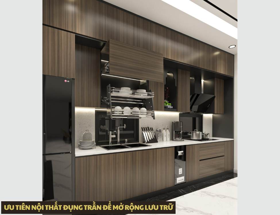 Ưu tiên nội thất đụng trần để mở rộng lưu trữ