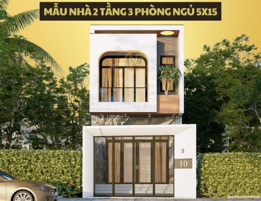 5x15m nhà 2 tầng 3 phòng ngủ 5x15