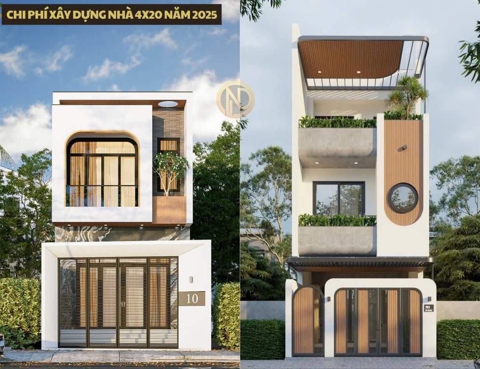 Chi phí xây dựng nhà 4x20 năm 2025