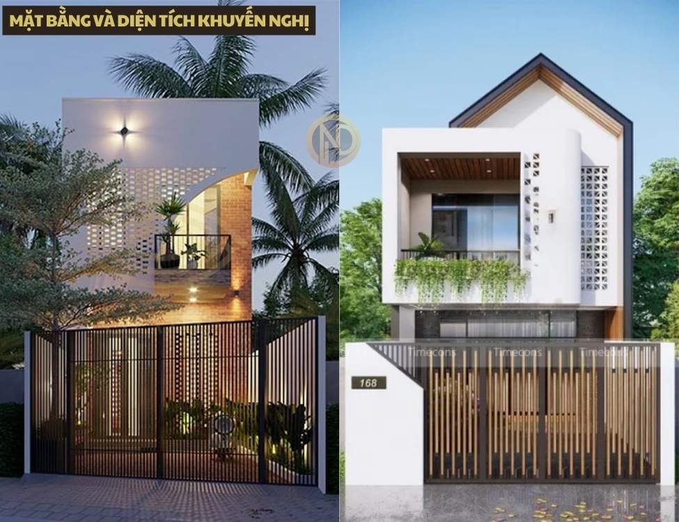Mặt bằng và diện tích khuyến nghị