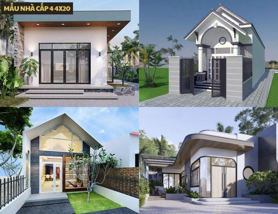 Mẫu nhà cấp 4 4x20