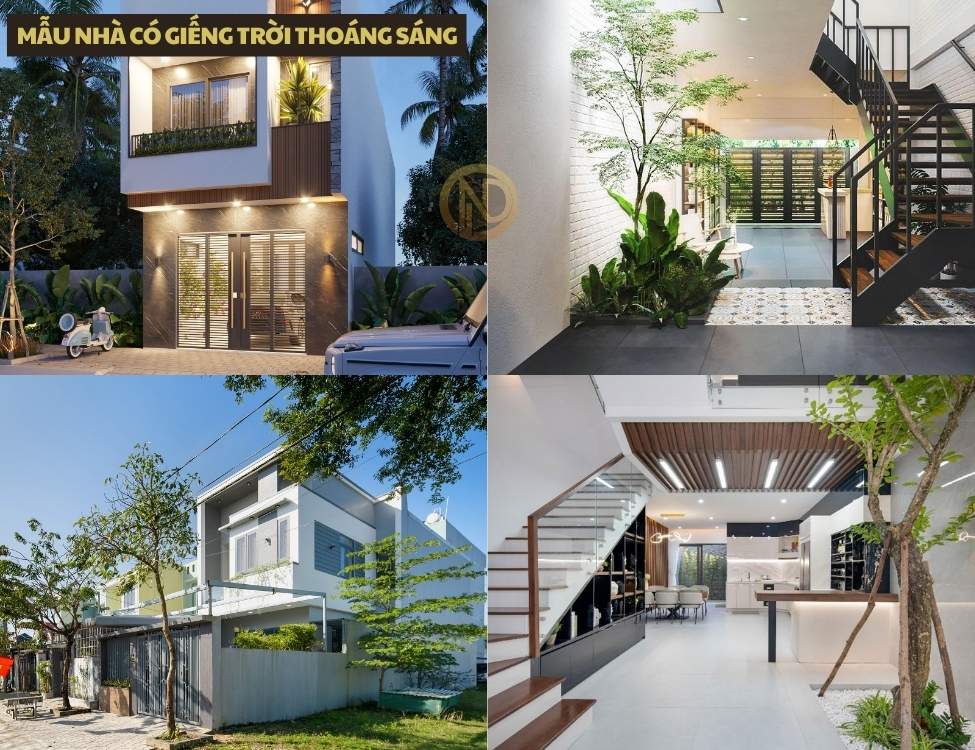Mẫu nhà có giếng trời thoáng sáng