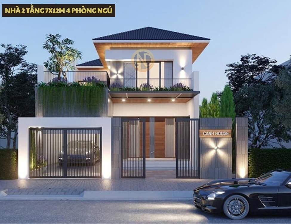 Nhà 2 tầng 7x12m 4 phòng ngủ