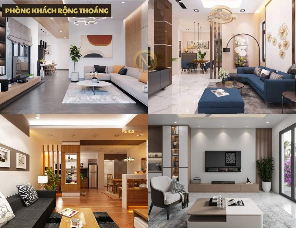 Phòng khách rộng thoáng