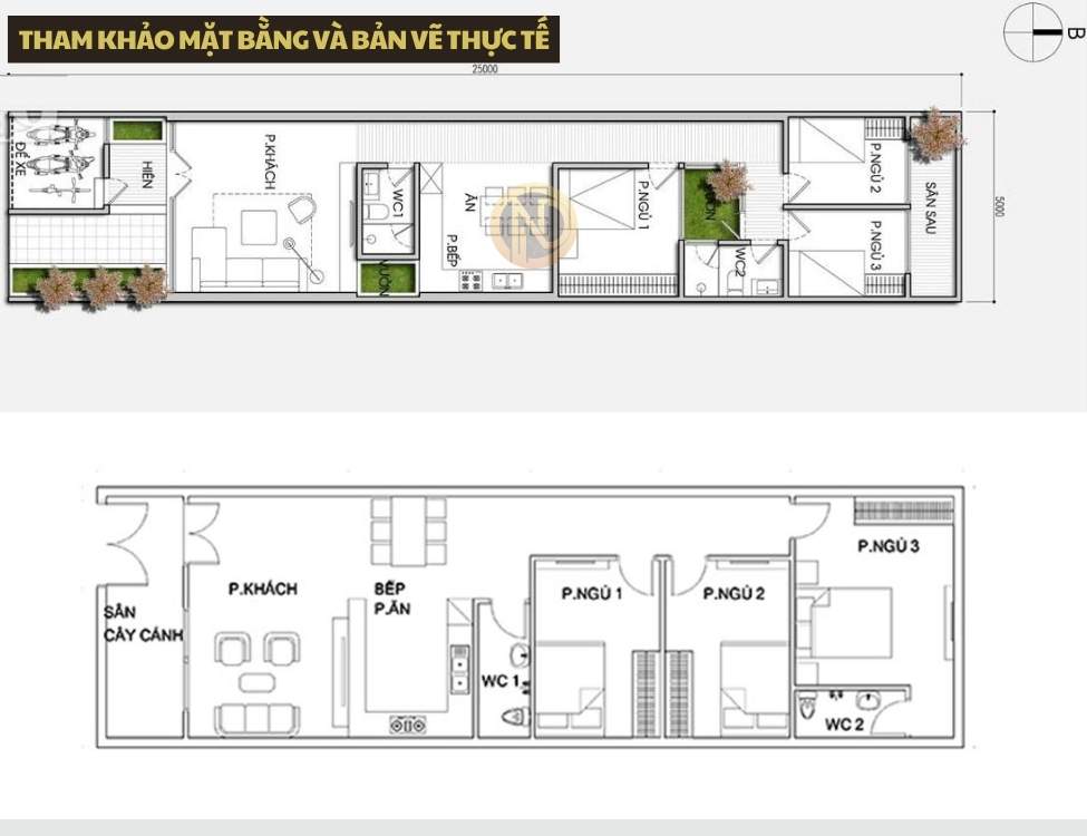 Tham khảo mặt bằng và bản vẽ thực tế