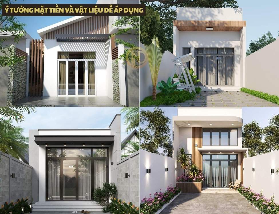 Ý tưởng mặt tiền và vật liệu dễ áp dụng