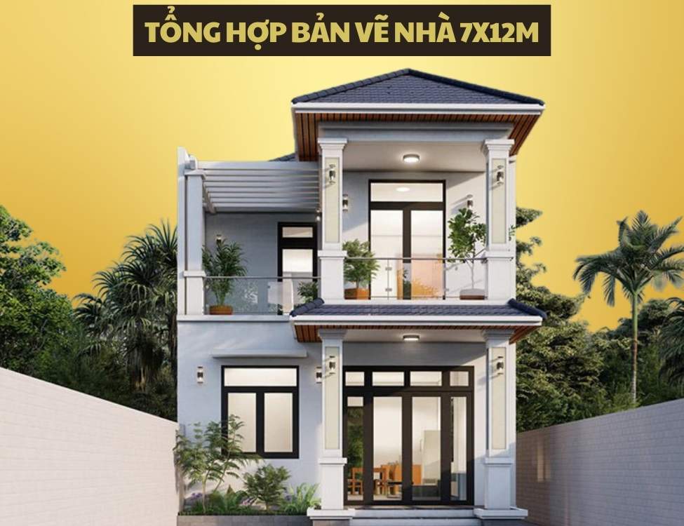 bản vẽ nhà 7x12m