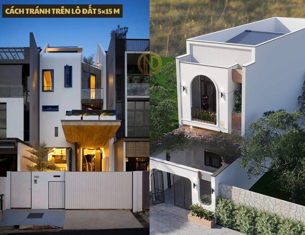 cách tránh trên lô đất 5×15 m