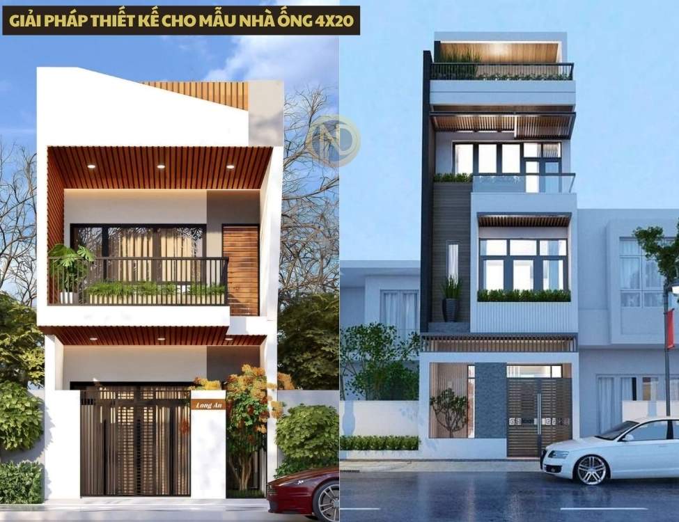 giải pháp thiết kế cho mẫu nhà ống 4x20