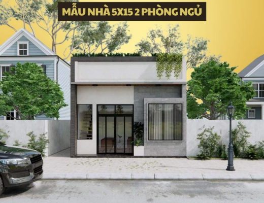 mẫu nhà 5x15 2 phòng ngủ