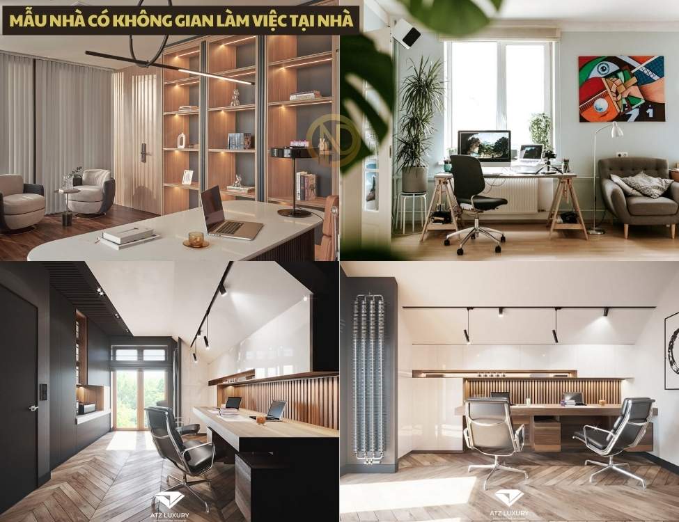 mẫu nhà có không gian làm việc tại nhà