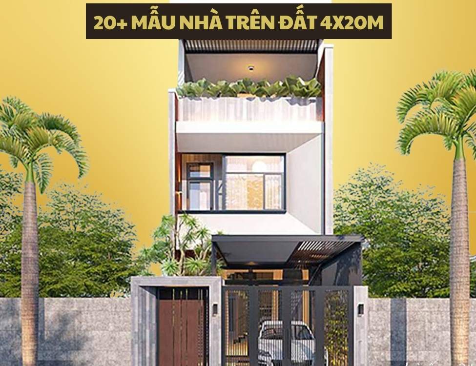 mẫu nhà trên đất 4x20m