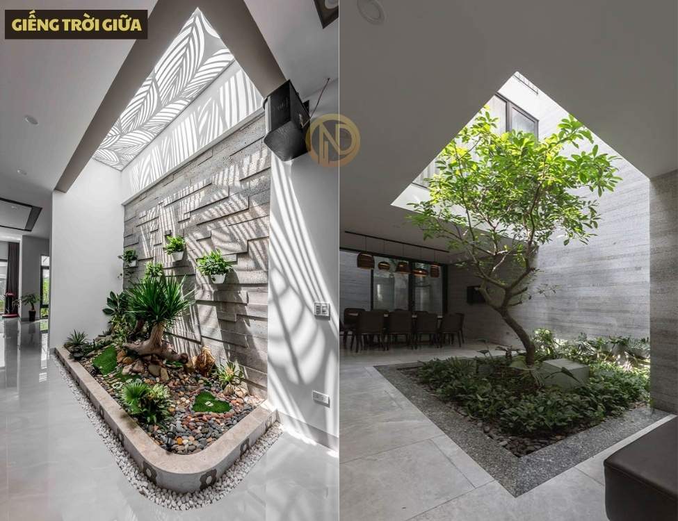Nhà có giếng trời giữa 
