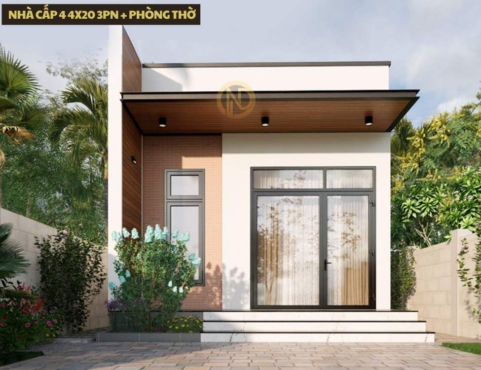 nhà cấp 4 4x20 3PN + phòng thờ