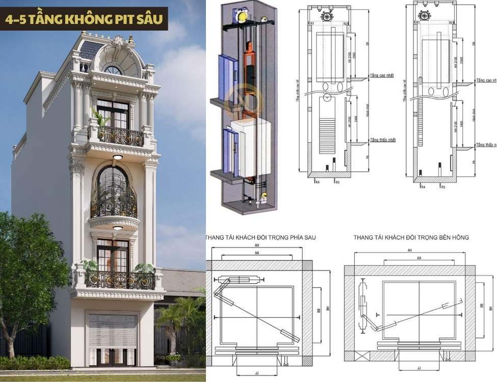 4 hoặc 5 tầng không PIT sâu