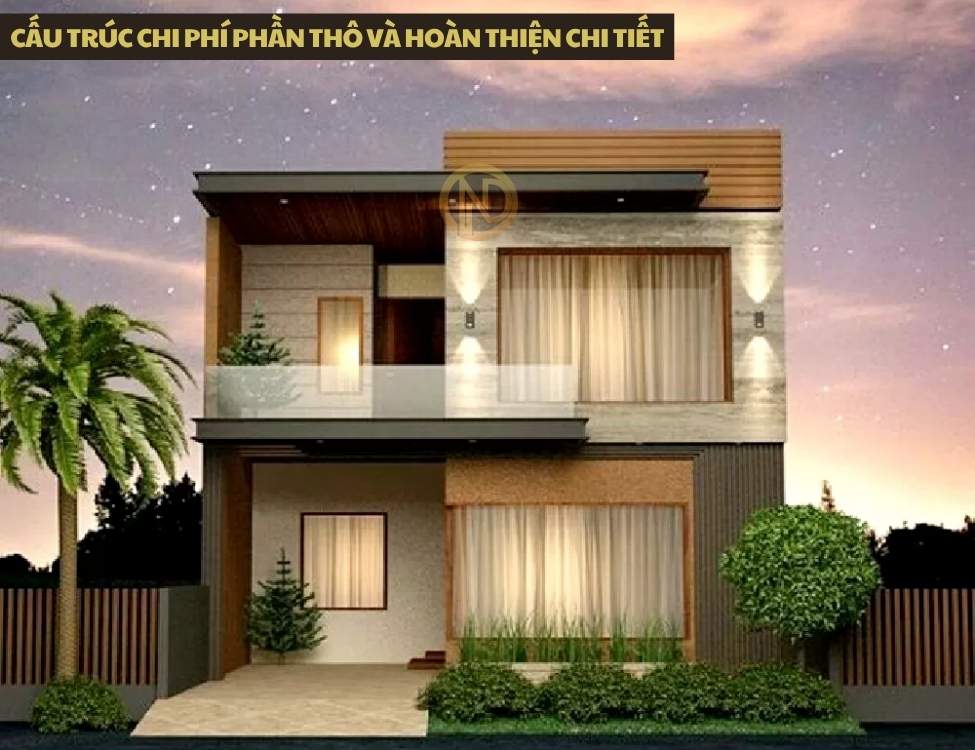 Cấu trúc chi phí phần thô và hoàn thiện chi tiết