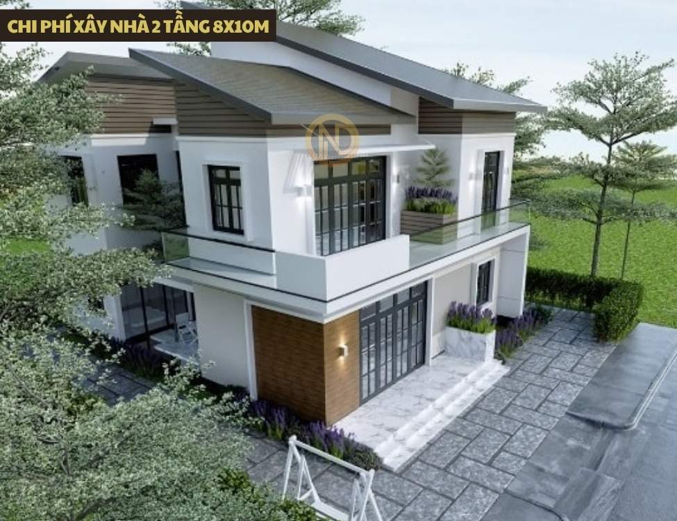Chi phí xây nhà 2 tầng 8x10m