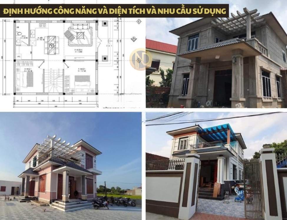 Định hướng công năng và diện tích và nhu cầu sử dụng