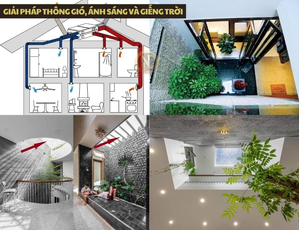 Giải pháp thông gió ánh sáng và giếng trời