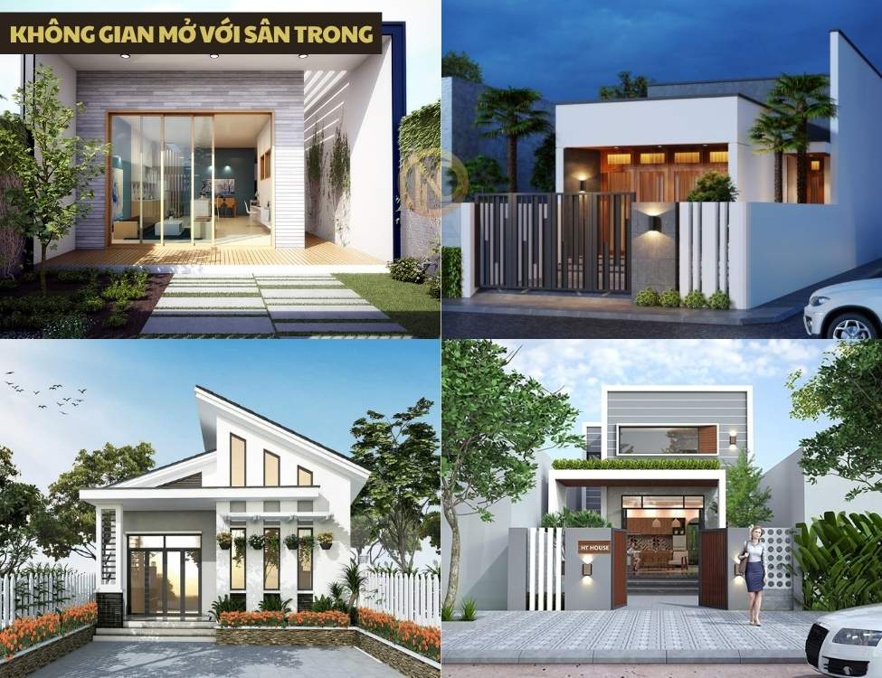 Không gian mở với sân trong