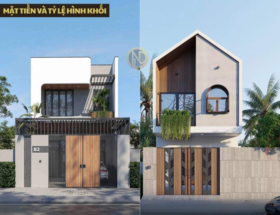 Mặt tiền và tỷ lệ hình khối