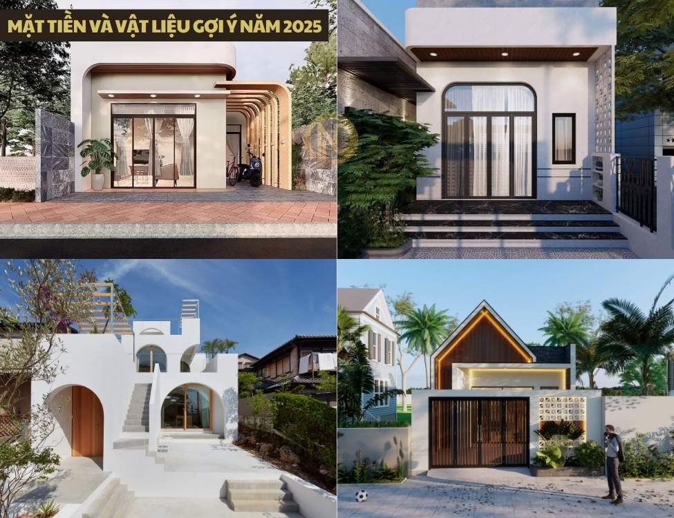 Mặt tiền và vật liệu gợi ý năm 2025