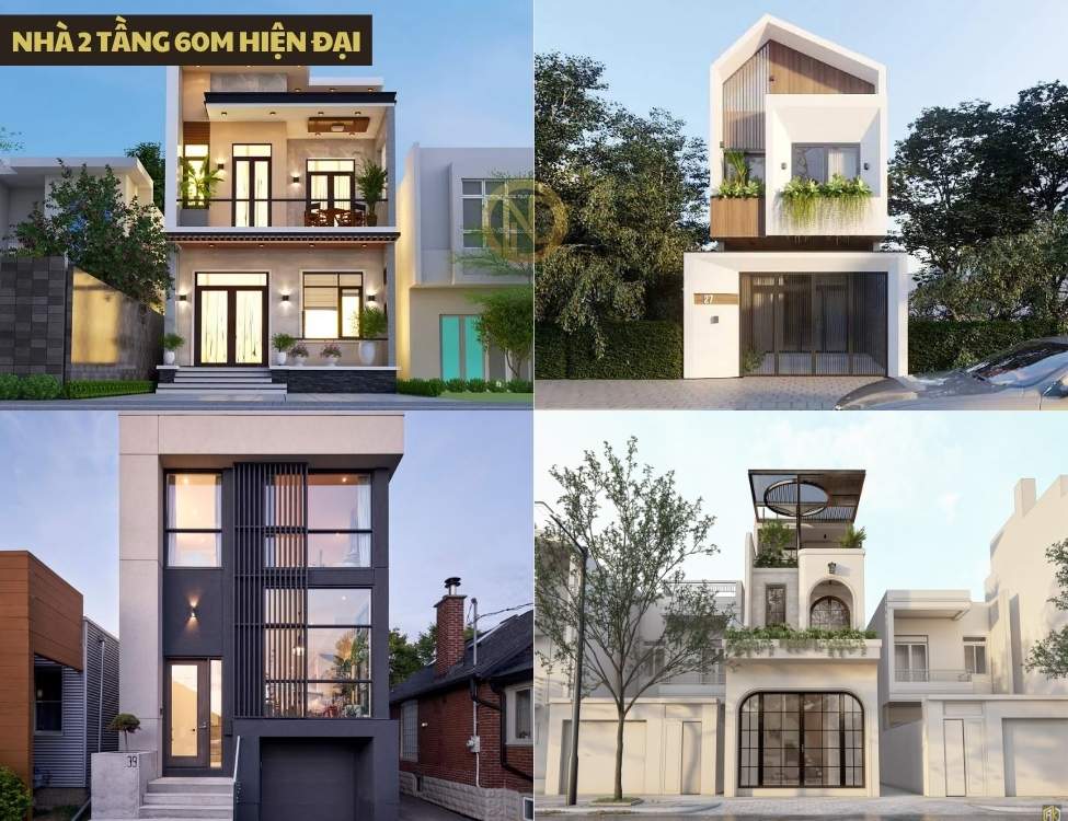 Nhà 2 tầng 60m hiện đại