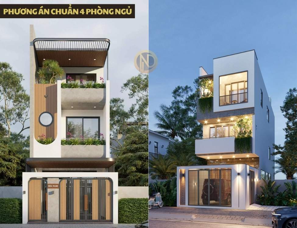 Phương án chuẩn 4 phòng ngủ