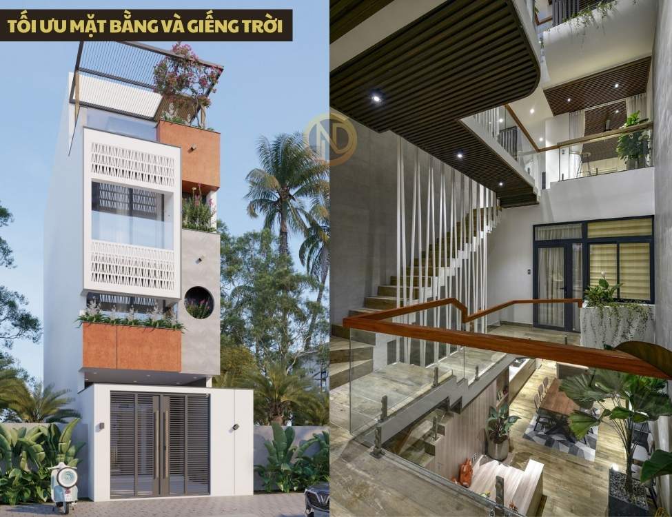 Tối ưu mặt bằng và giếng trời 