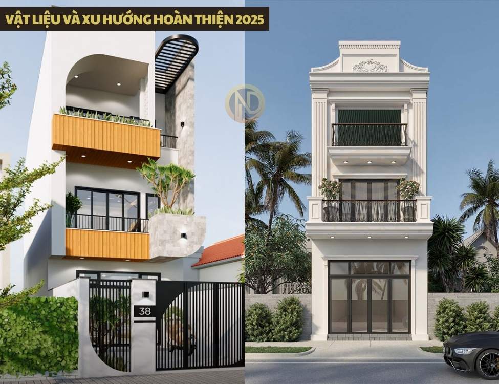 Vật liệu và xu hướng hoàn thiện 2025