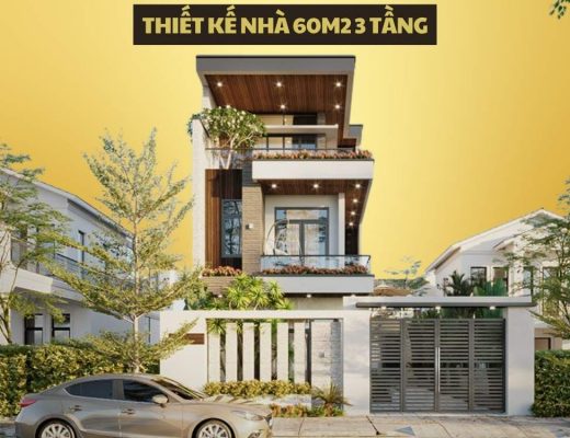 thiết kế nhà 60m2 3 tầng
