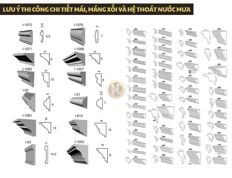 Lưu ý thi công chi tiết mái, máng xối và hệ thoát nước mưa