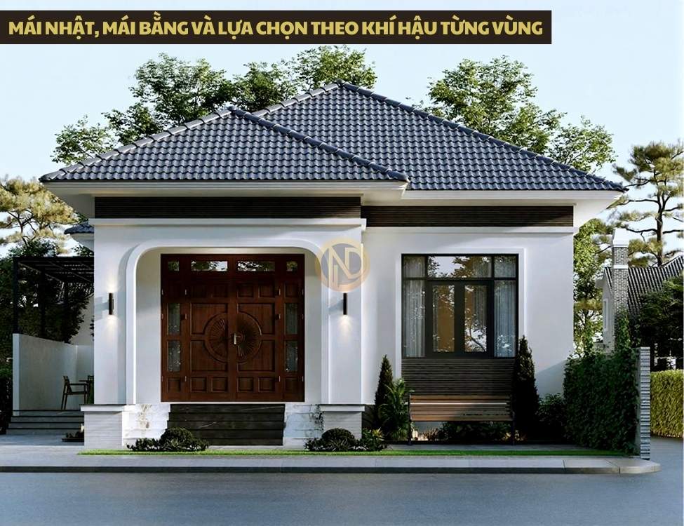 Mái Nhật, mái bằng và lựa chọn theo khí hậu từng vùng