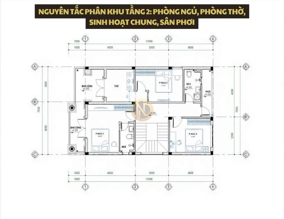 Nguyên tắc phân khu tầng 2