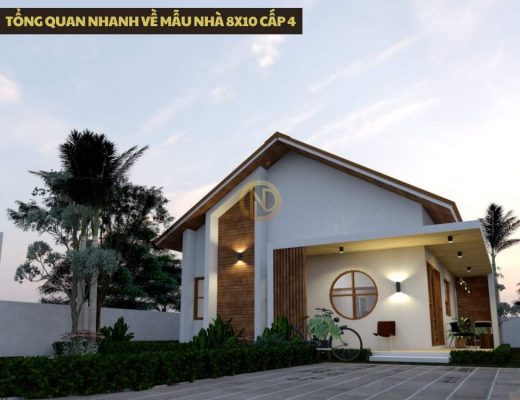 Tổng quan nhanh về mẫu nhà 8x10 cấp 4