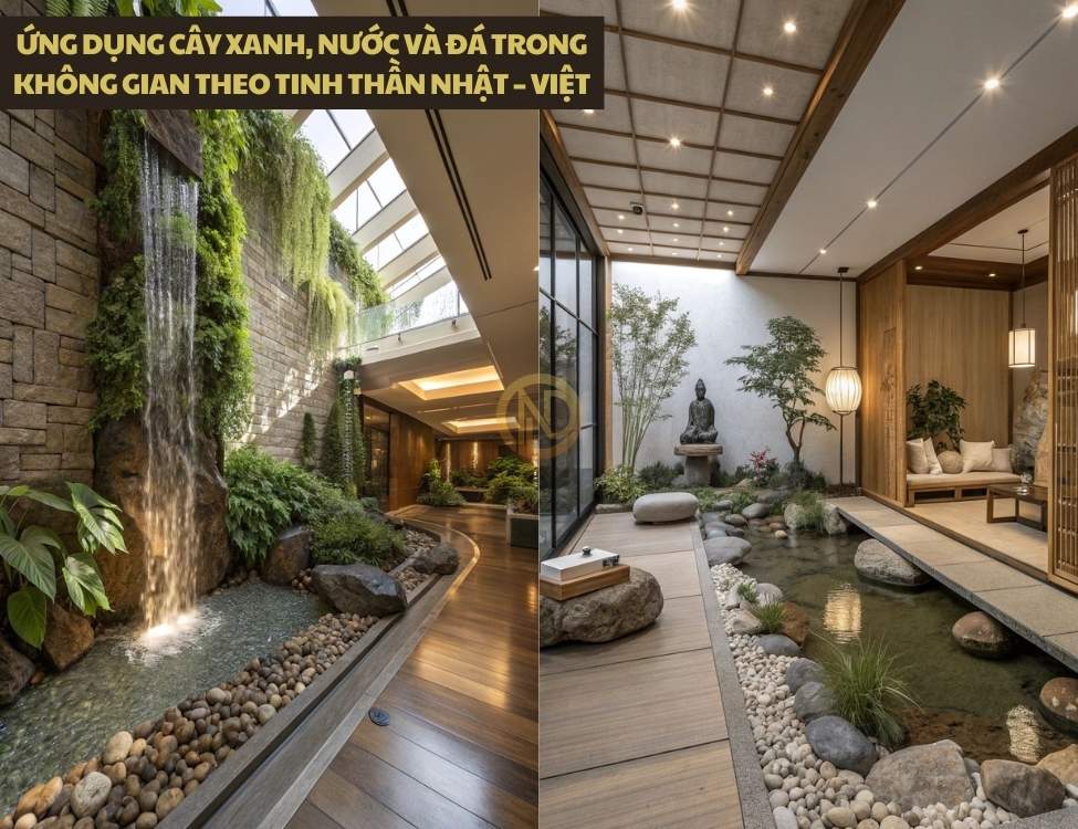 Ứng dụng cây xanh, nước và đá trong không gian theo tinh thần Nhật – Việt