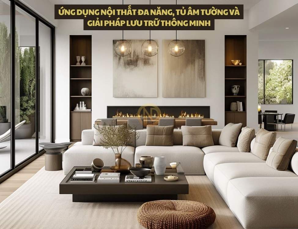 Ứng dụng nội thất đa năng, tủ âm tường và giải pháp lưu trữ thông minh