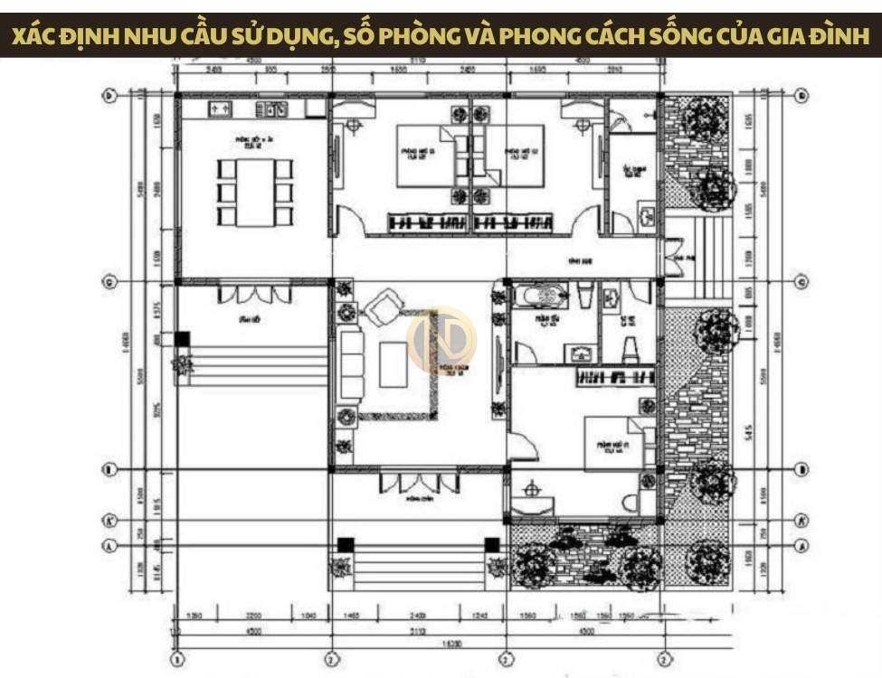 Xác định nhu cầu sử dụng, số phòng và phong cách sống của gia đình