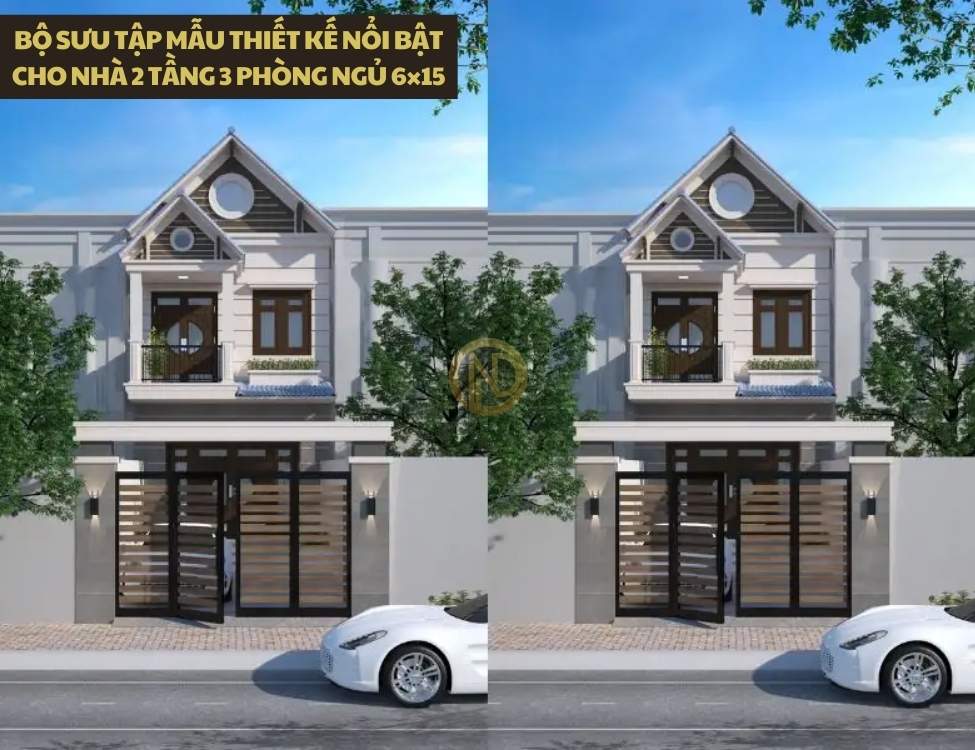 Bộ sưu tập mẫu thiết kế nổi bật cho nhà 2 tầng 3 phòng ngủ 6×15