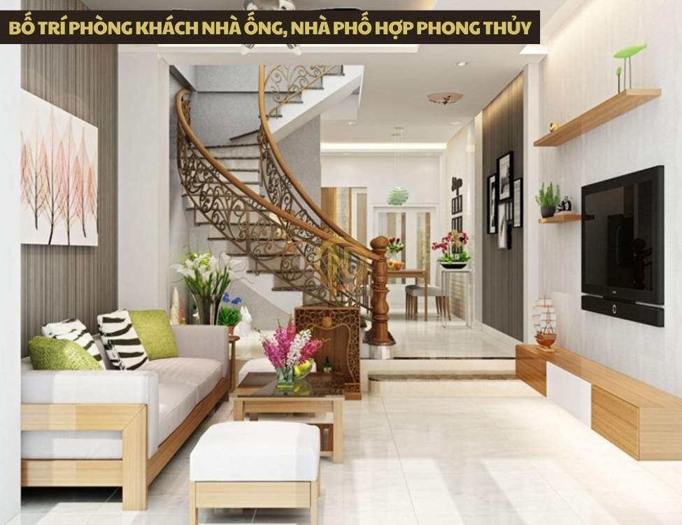 Bố trí phòng khách nhà ống, nhà phố hợp phong thủy
