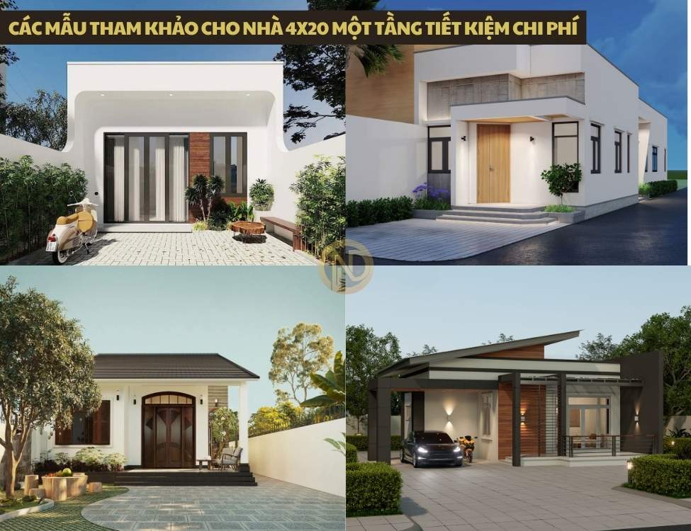 Các mẫu tham khảo cho nhà 4x20 một tầng tiết kiệm chi phí nhưng vẫn đẹp hiện đại